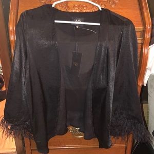 W5 open silky feel jacket